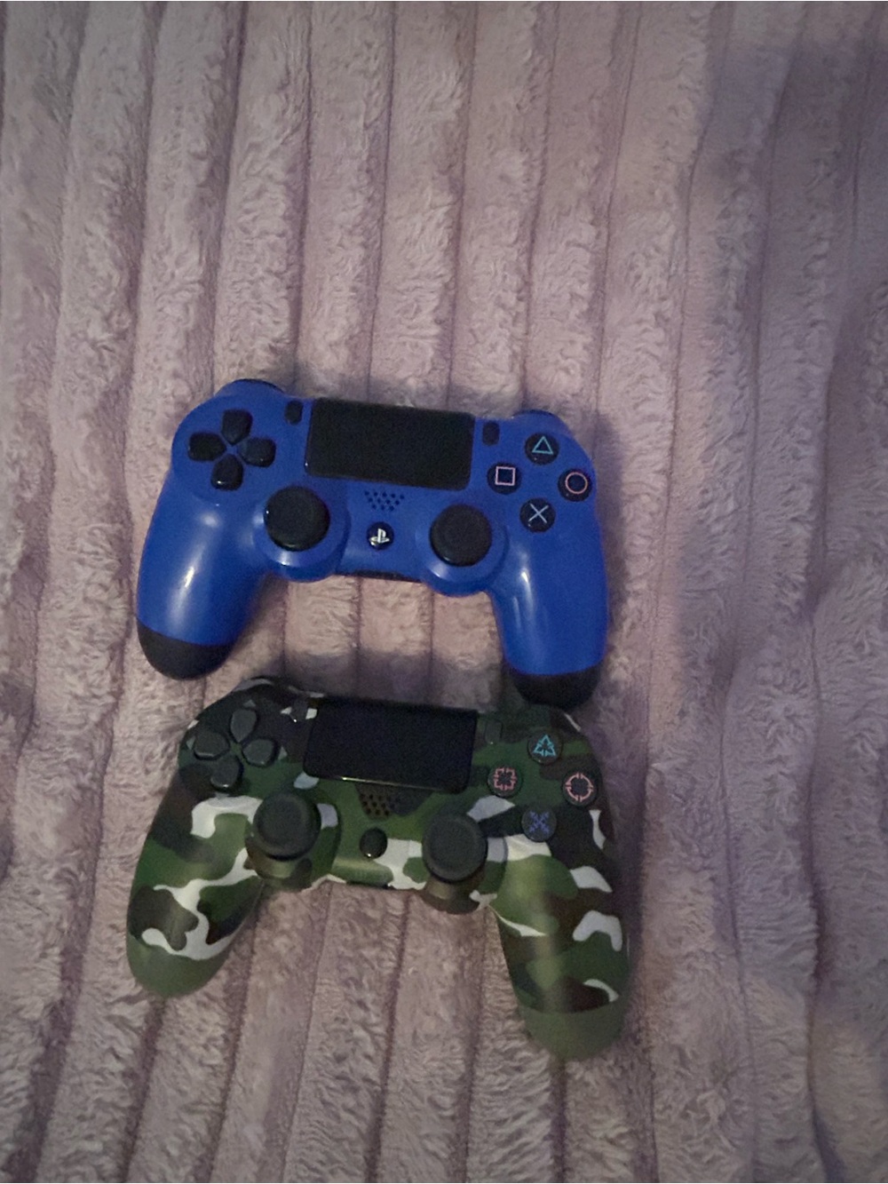 Sony DualShock Wireless Controllers - Blue & Green Camo
